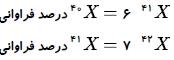 اگر رابطه زیر میان درصد فراوانی سه ایزوتوپ ⁴⁰X,⁴¹X,⁴²X برقرار باشد، کدام گزینه مقایسه درصد فراوانی این سه ایزوتوپ را به درستی نشان می دهد؟