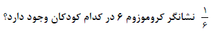 یک ششم (1/6) نشانگر کروموزوم 6 در کدام کودکان وجود دارد؟